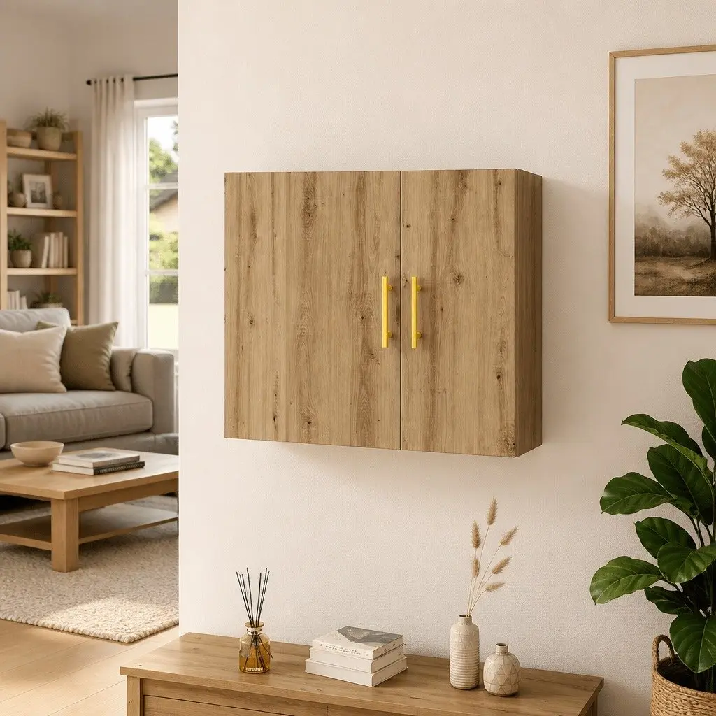 Wall Cabinet Storage Engineered Wood Brown 60x31x60 cm