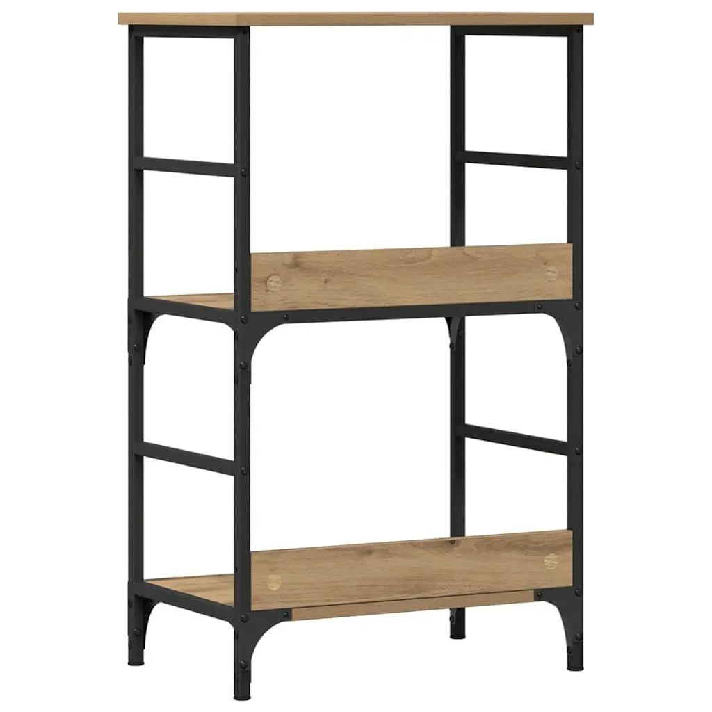 Book Cabinet Engineered Wood Storage Organizer Brown Shelving Unit 50x33x82cm