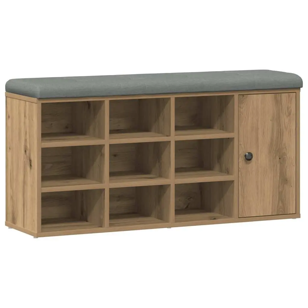 Storage Bench Engineered Wood Brown 102 x 32 x 50 cm