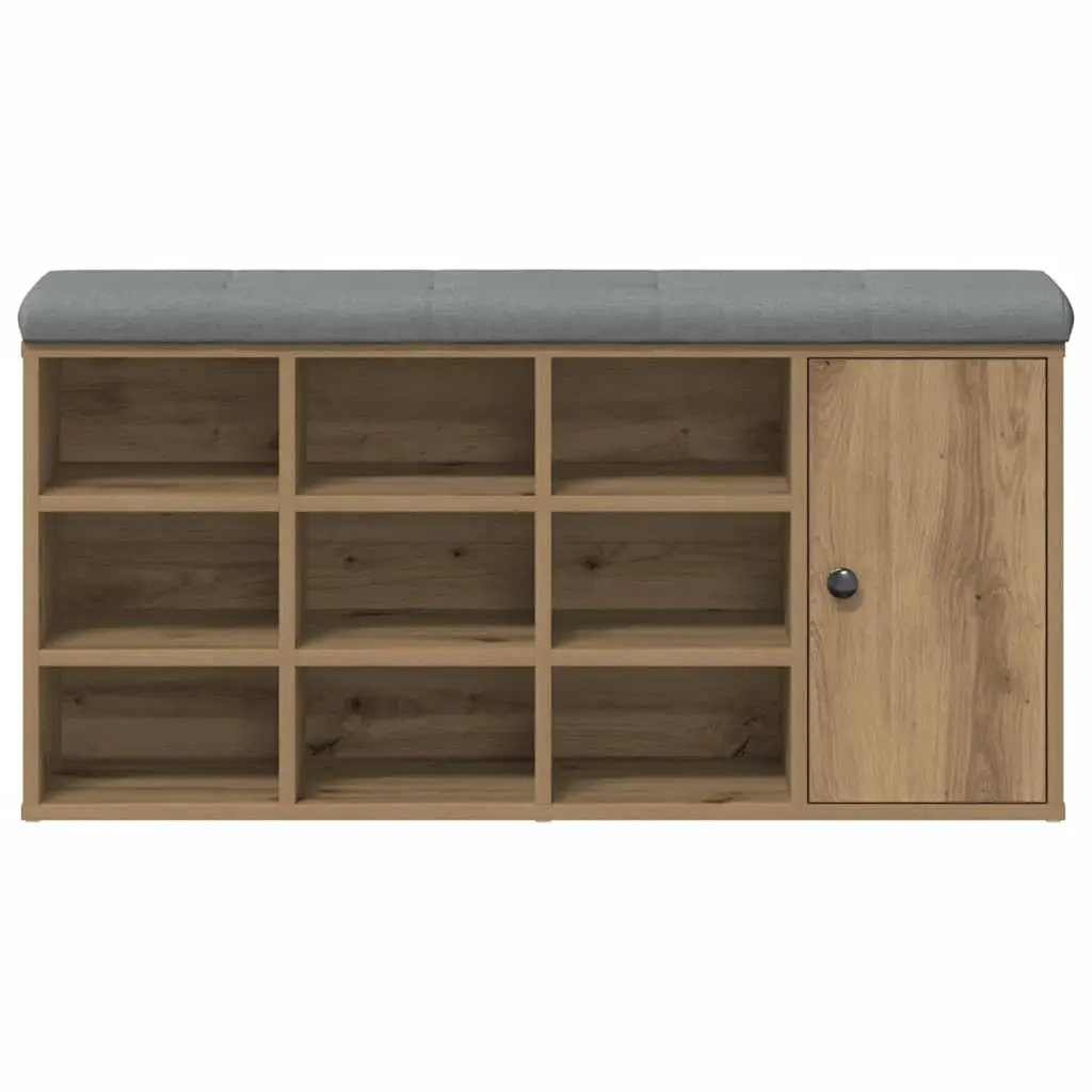 Storage Bench Engineered Wood Brown 102 x 32 x 50 cm