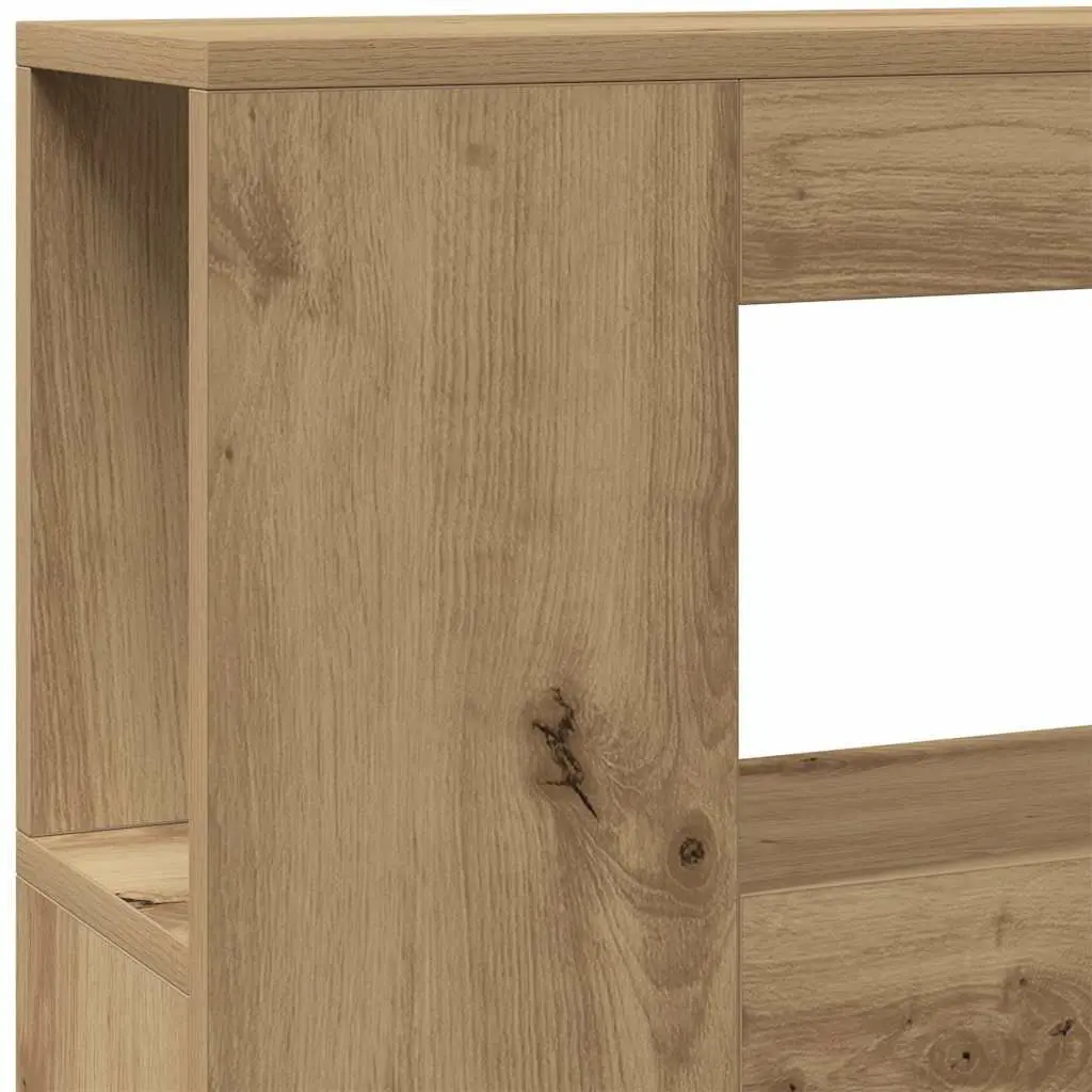 LED Headboard Engineered Wood 140 x 18.5 x 103.5 cm Brown with RGB Lights