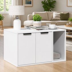 Practical Cat Litter Box Enclosure for Home Use