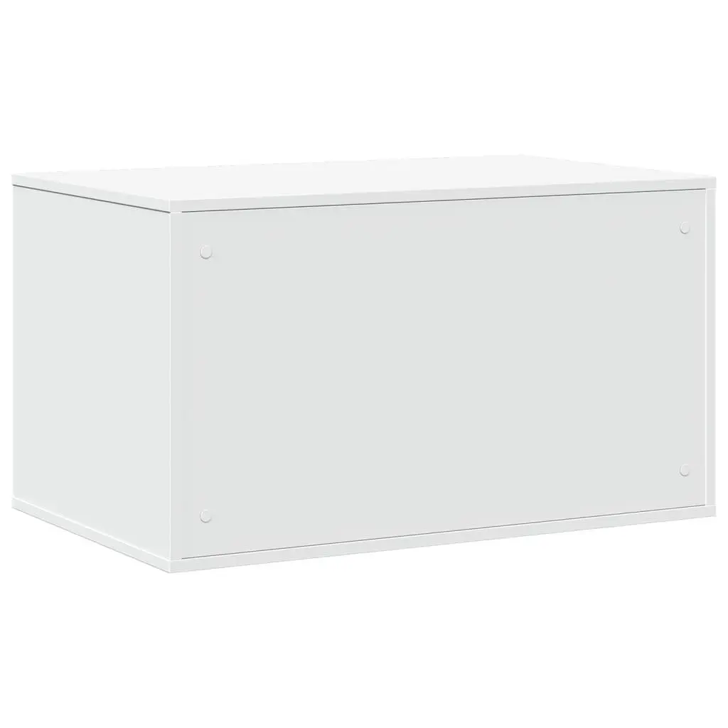 Cat Litter Box Enclosure Furniture Hidden Cabinet White 80x50x45cm Side Table