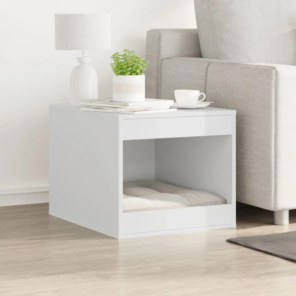 Cat Litter Box Enclosure Furniture White 47x59x42cm Hide Storage Cabinet