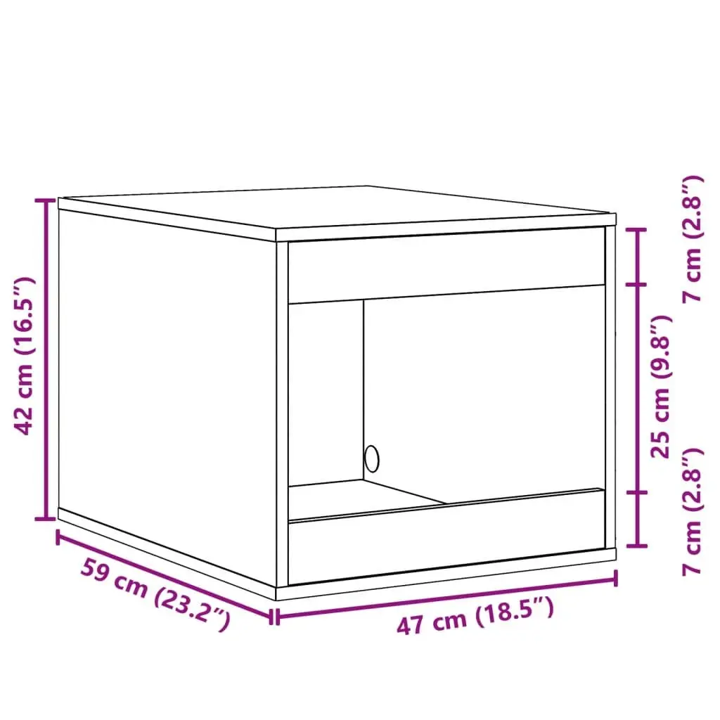Cat Litter Box Enclosure Furniture White 47x59x42cm Hide Storage Cabinet