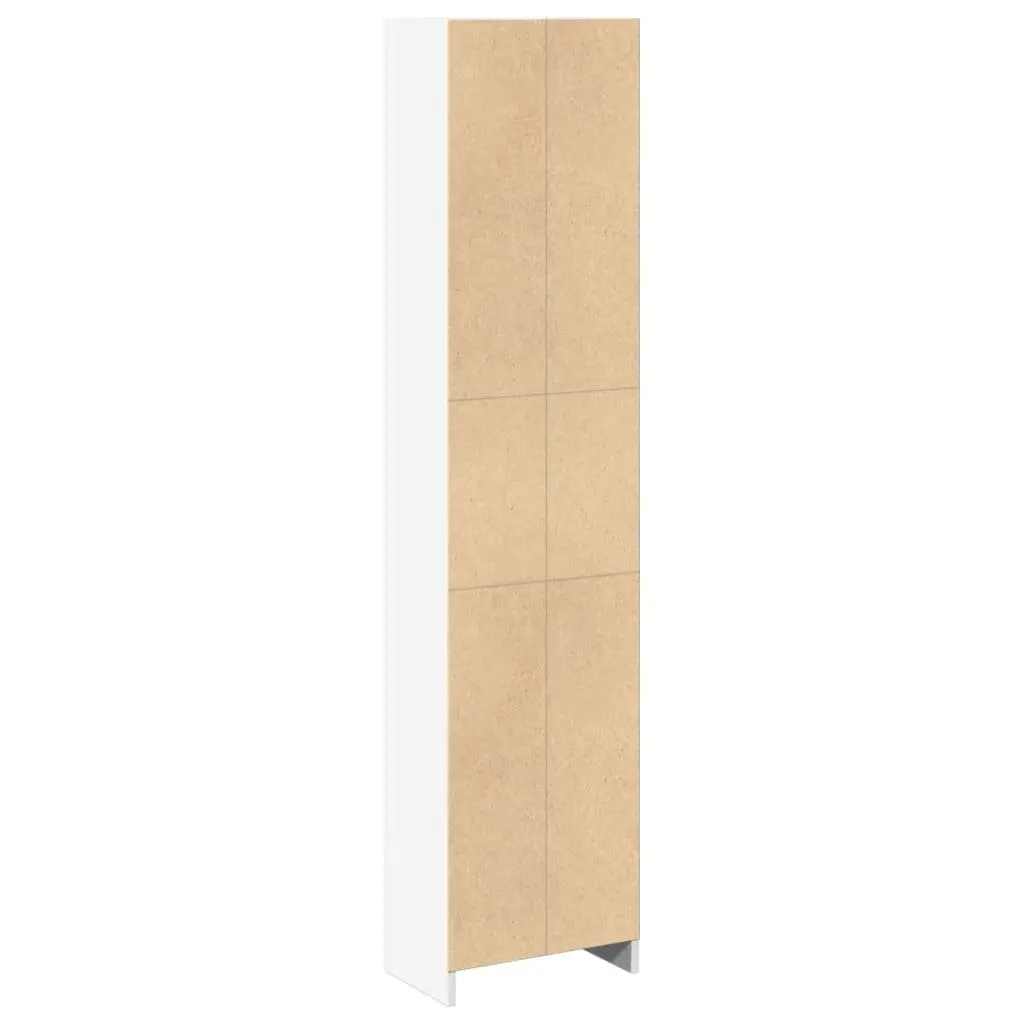 Bookcase Engineered Wood 40x24x176 cm White Storage Shelving Unit Home Office Furniture Display