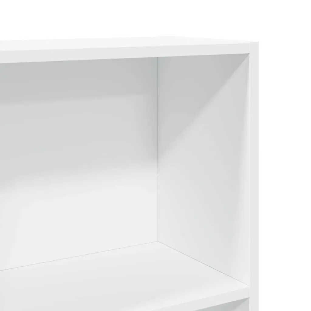 Bookcase Engineered Wood 40x24x176 cm White Storage Shelving Unit Home Office Furniture Display