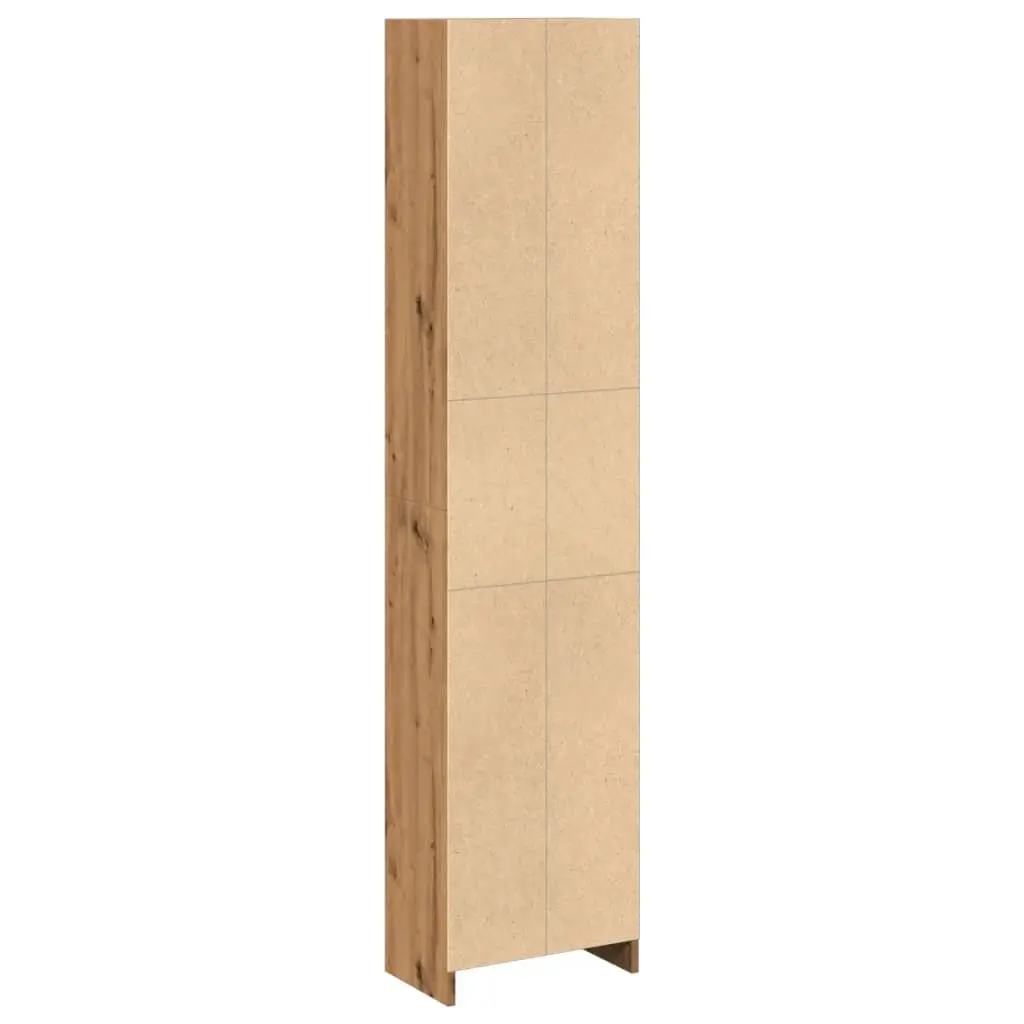 Open Shelving Bookcase Engineered Wood Brown Storage Unit 40W x 24D x 176H cm Suitable for Home Office and Living Spaces