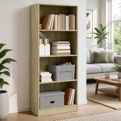 Versatile Brown Bookcase for Home & Office Use
