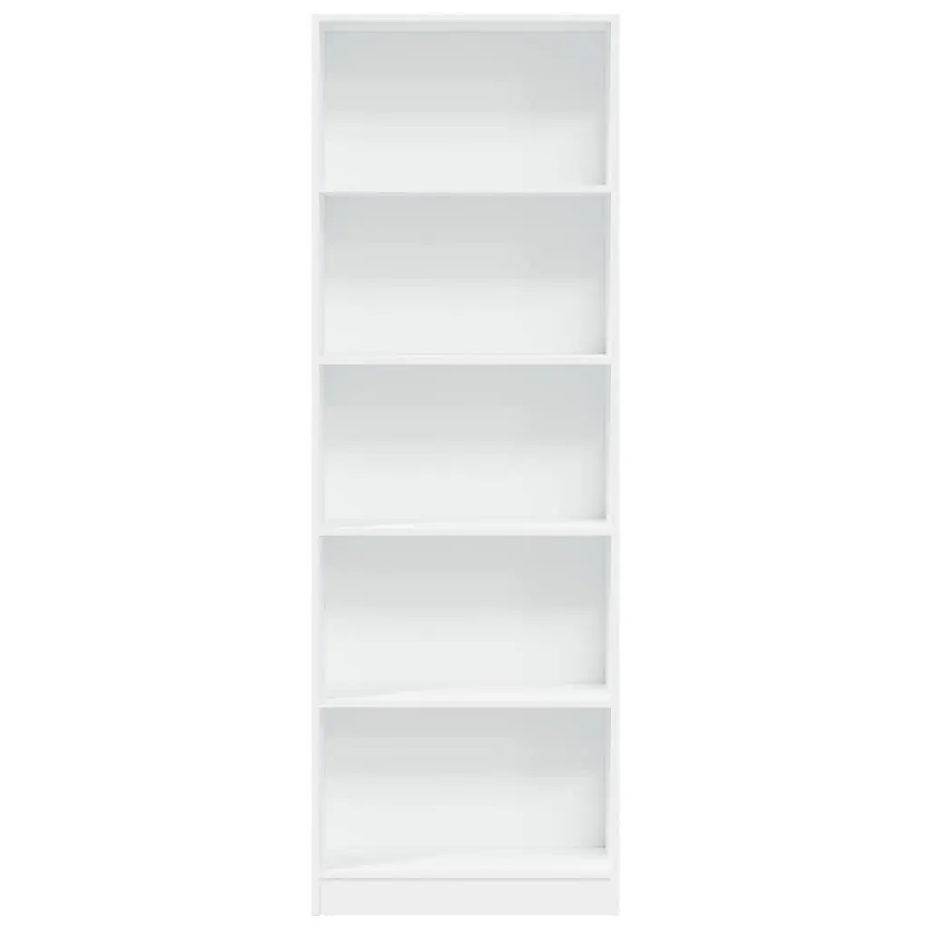 Bookcase White 60x24x176 cm Open Shelving Storage Cabinet Home Office Organiser