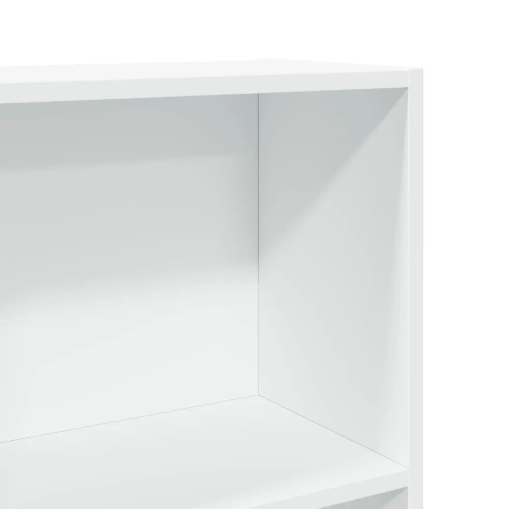 Bookcase White 60x24x176 cm Open Shelving Storage Cabinet Home Office Organiser