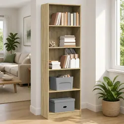 Versatile Sonoma Oak Bookcase Fits Perfectly in Any Room