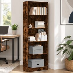 Practical Smoked Oak Bookcase for Your Home Office