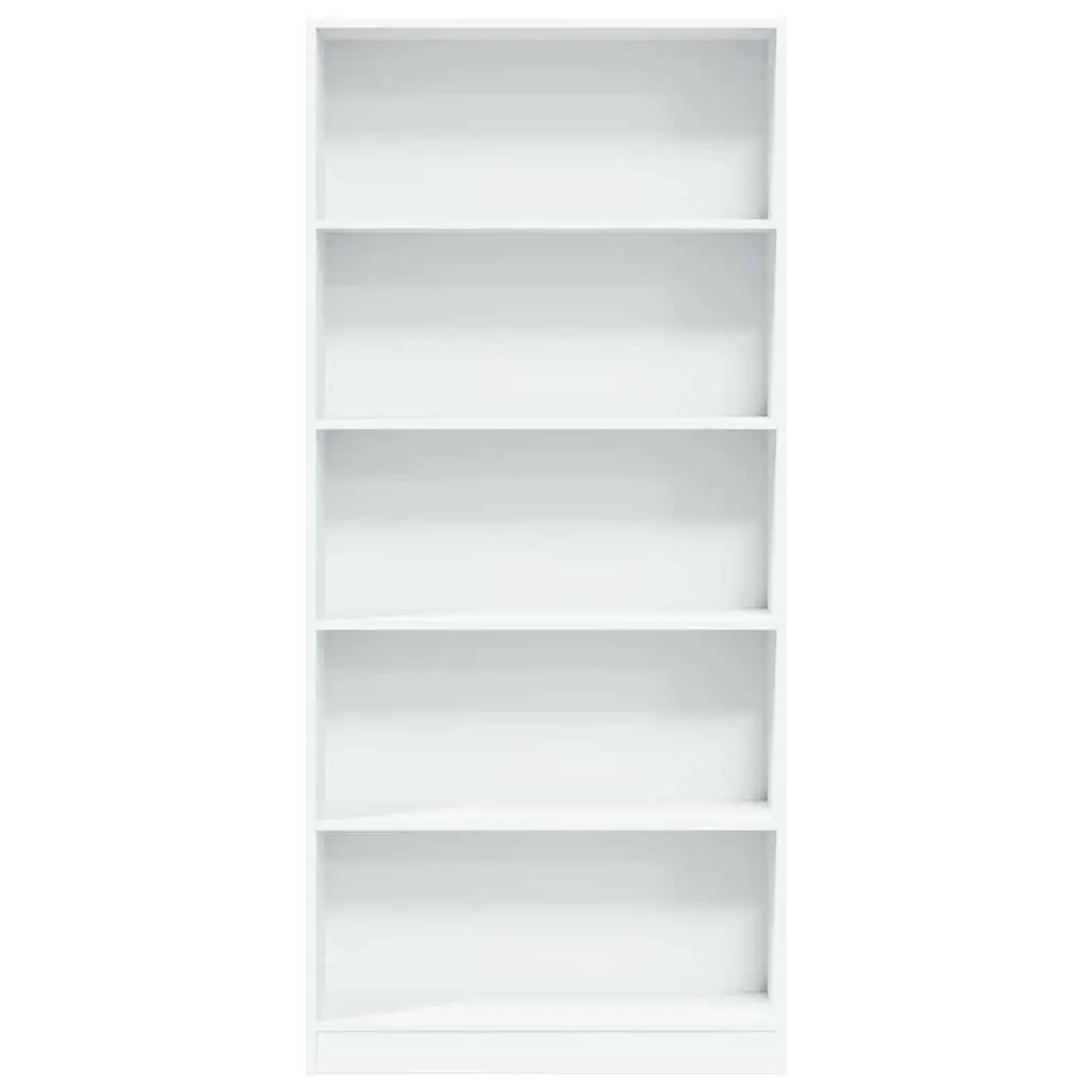 White Bookcase for Home Office 80x24x176 cm