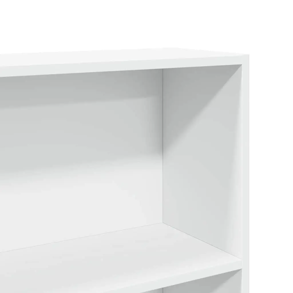 White Bookcase for Home Office 80x24x176 cm