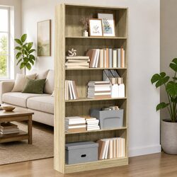 Functional Sonoma Oak Bookcase for Your Living Space