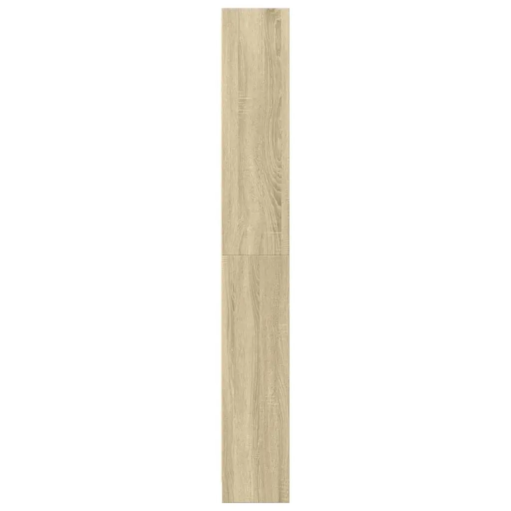 Bookcase Engineered Wood 80x24x176cm Brown Open Shelving Storage Cabinet