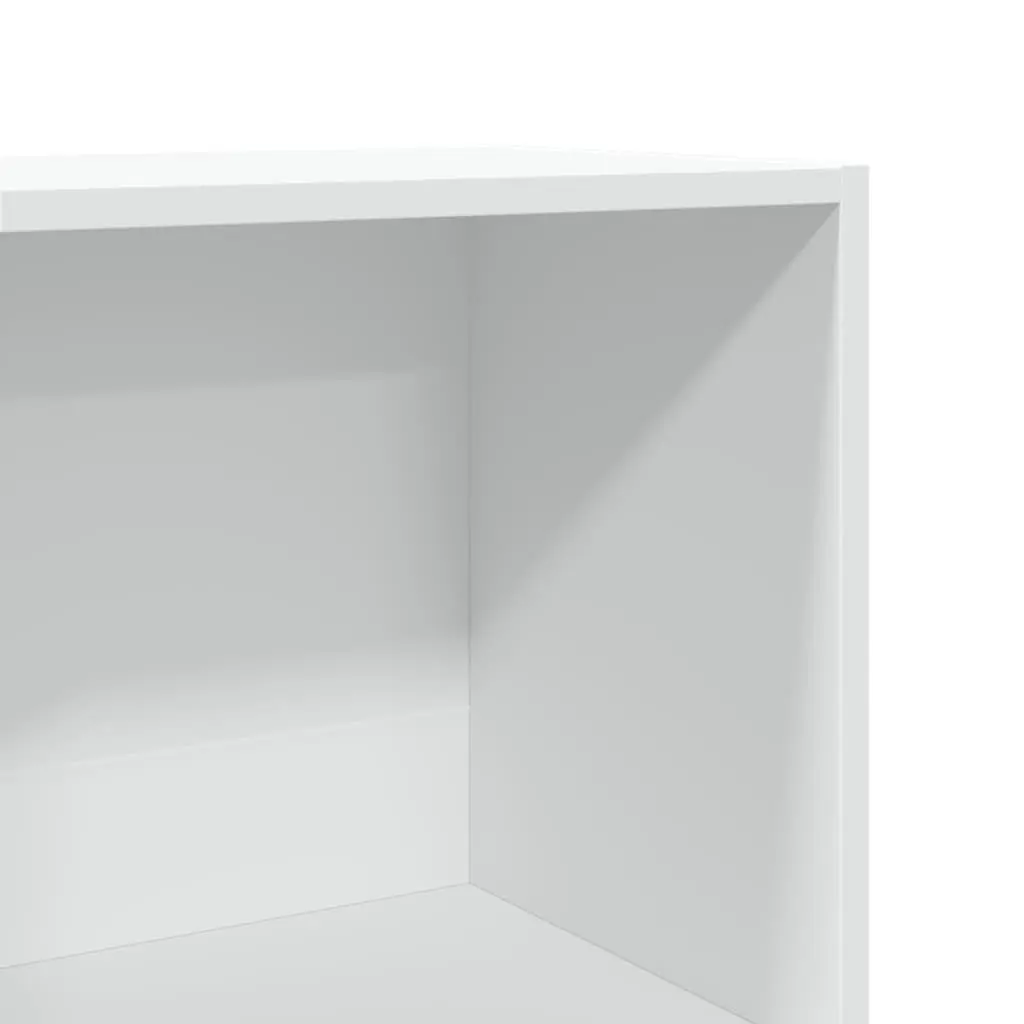 Bookcase Engineered Wood 40x30x189 cm White Open Shelves Storage Cabinet
