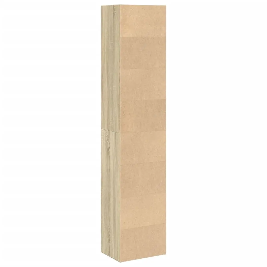 Bookcase Sonoma Oak 40x30x189cm Engineered Wood Shelving Storage Cabinet Brown
