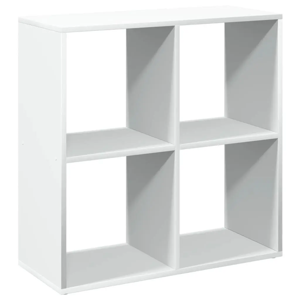 Room Divider Bookcase Engineered Wood 69.5x29x69.5 cm White Cube Storage Shelving Unit