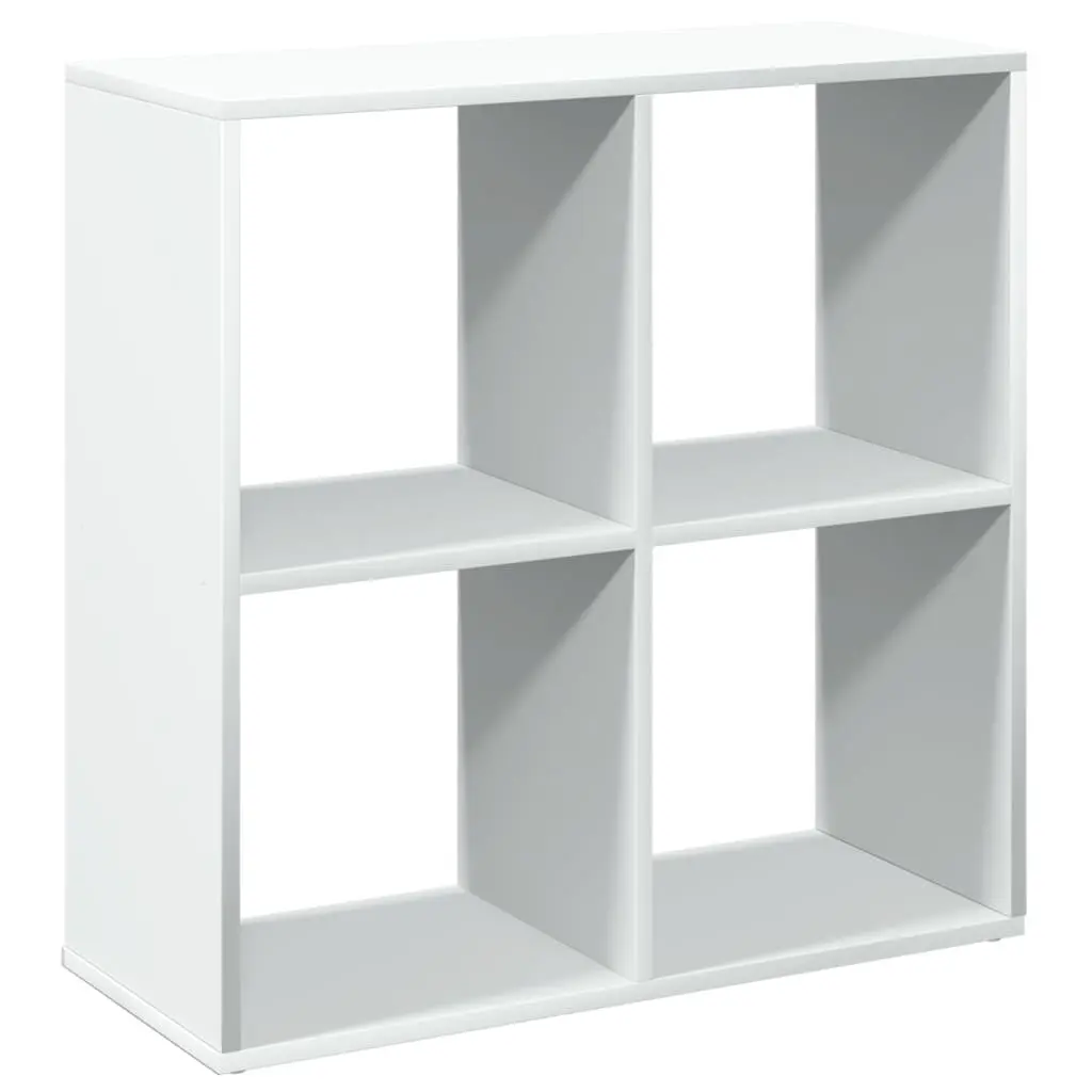 Room Divider Bookcase Engineered Wood 69.5x29x69.5 cm White Cube Storage Shelving Unit