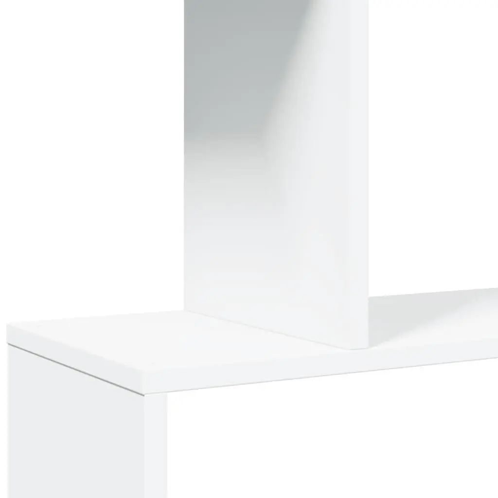 Room Divider Bookcase 6-Tier White 70x24x193 cm Standing Storage Shelf