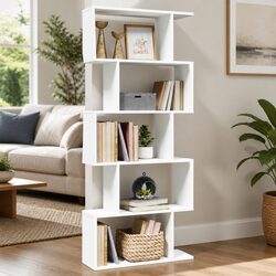 Practical 5-Tier Bookcase for Versatile Home Use
