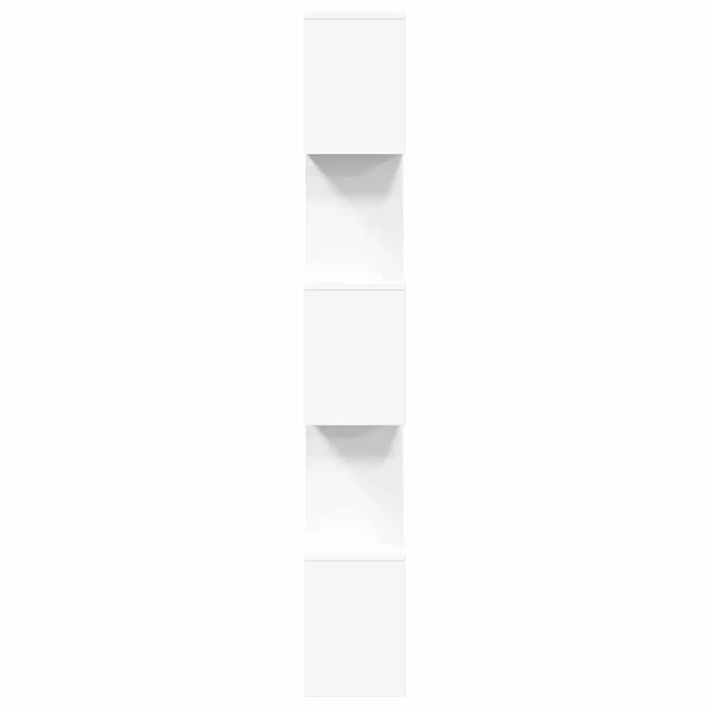 Room Divider Bookcase Engineered Wood 5-Tier 70x24x161cm White