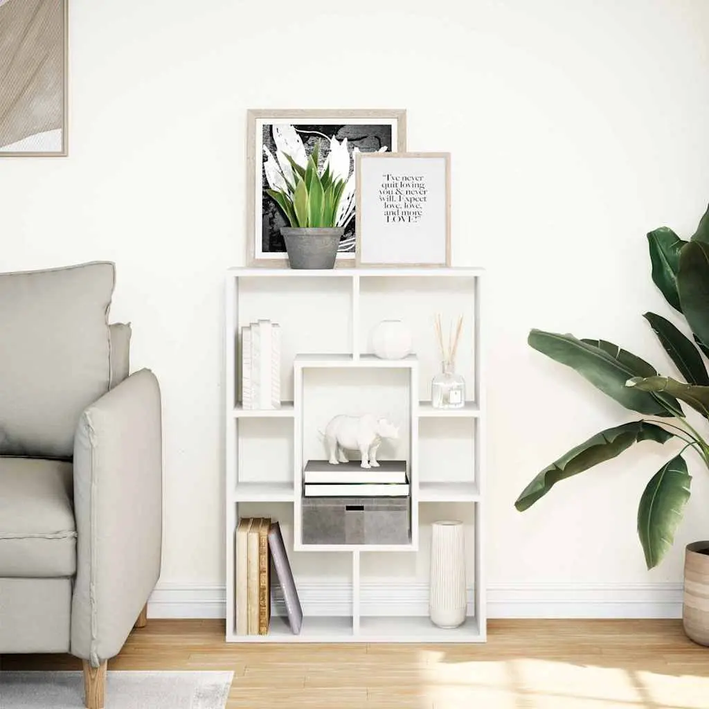 White Bookcase 63x20x90 cm for Home Use