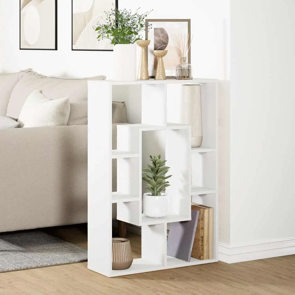 White Bookcase 63x20x90 cm for Home Use
