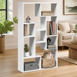 Practical White Bookcase 72x20x120.5 cm for Any Room