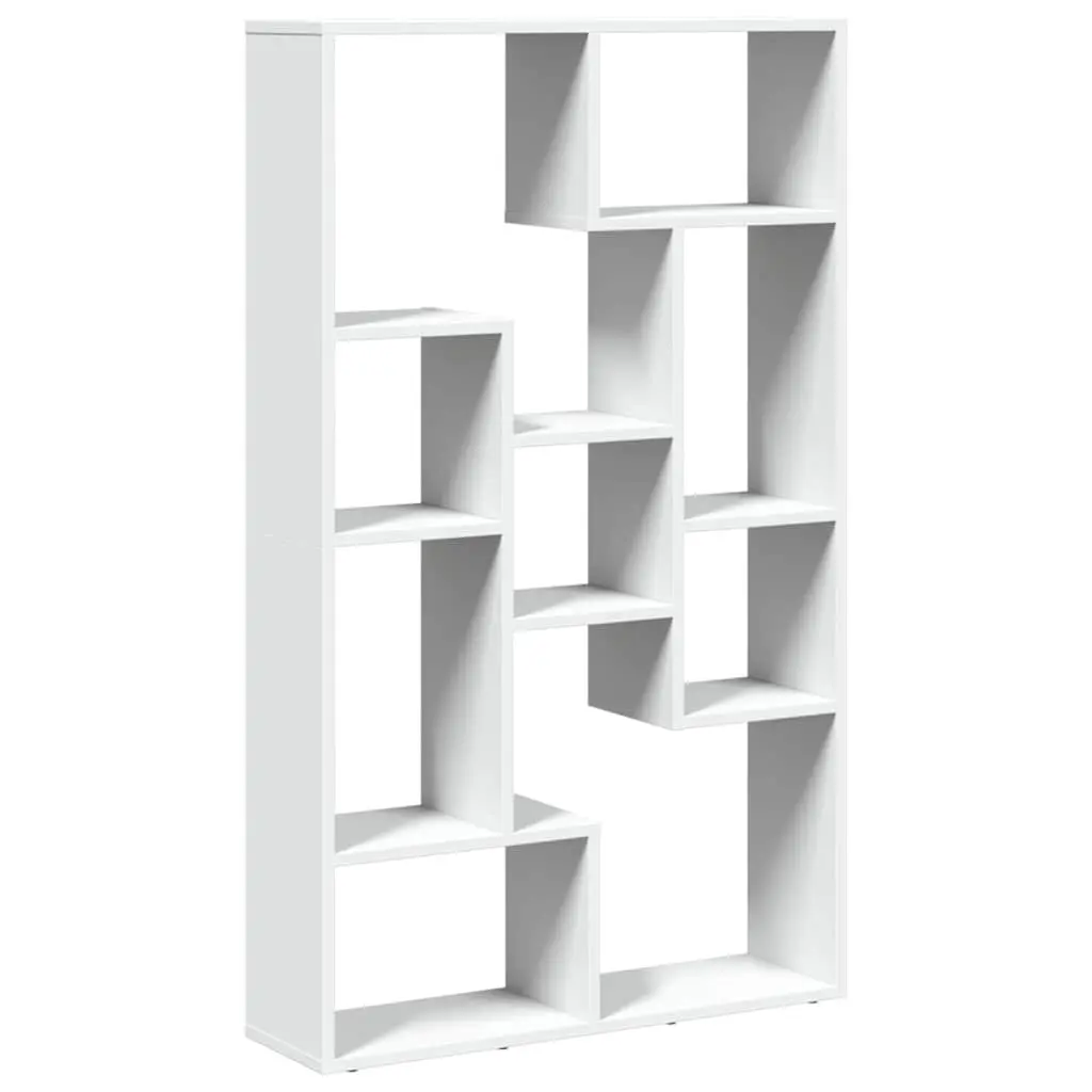 Bookcase Engineered Wood 72x20x120.5 cm White Shelving Unit Storage Display