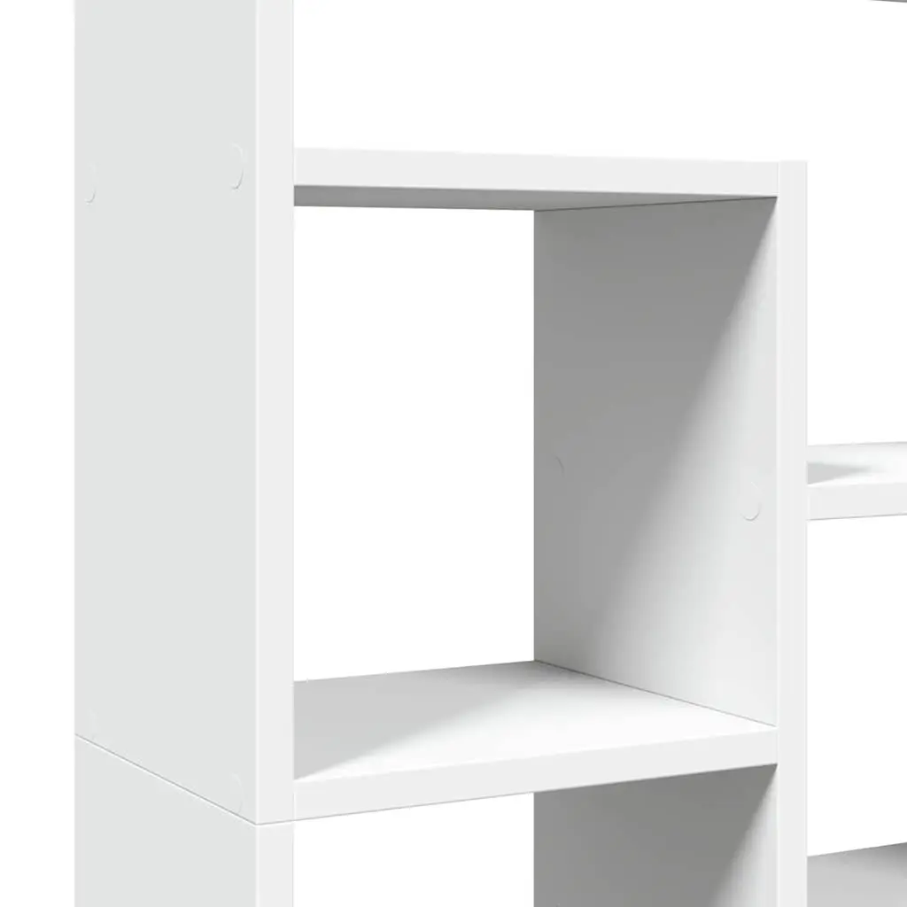 Bookcase Engineered Wood 72x20x120.5 cm White Shelving Unit Storage Display