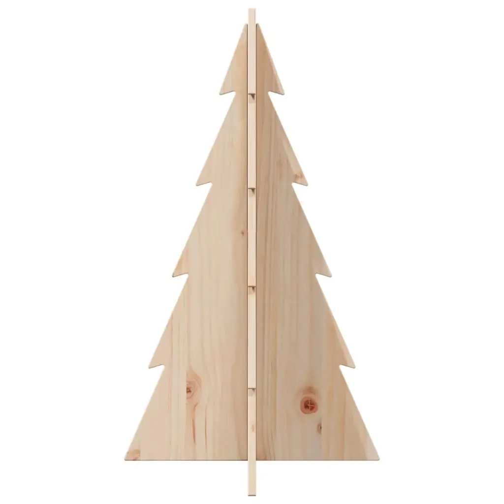 Wooden Pine Tree Decoration 80cm Rustic Natural Brown Holiday Seasonal Decor