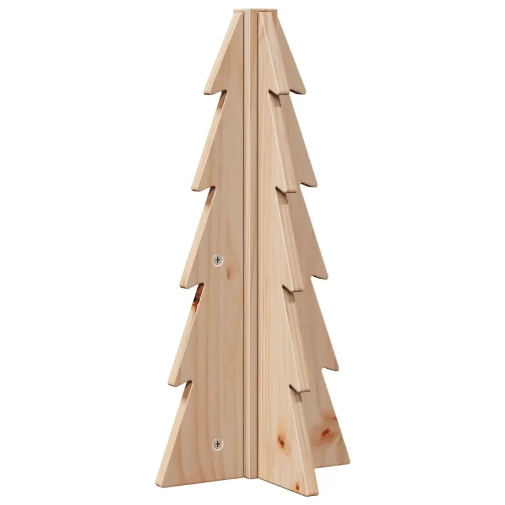 Wooden Decoration 49cm Solid Pine Rustic Brown for Seasonal Festivities Home Office Decor