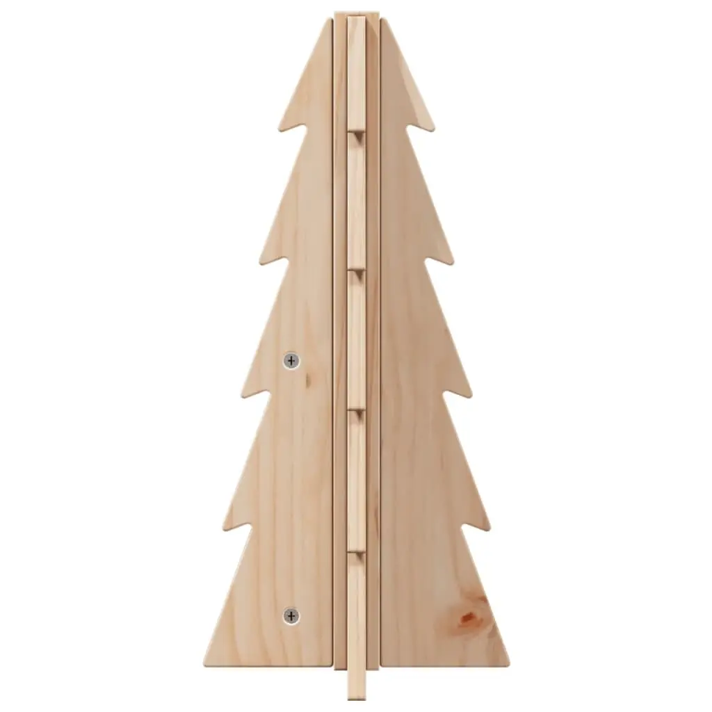 Wooden Decoration 49cm Solid Pine Rustic Brown for Seasonal Festivities Home Office Decor