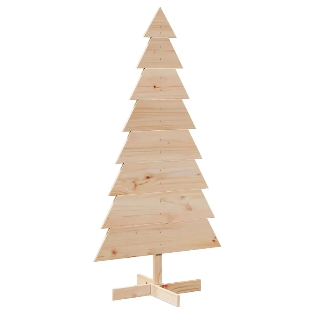 Pine Wooden Christmas Tree Decoration 150cm Rustic Solid Brown