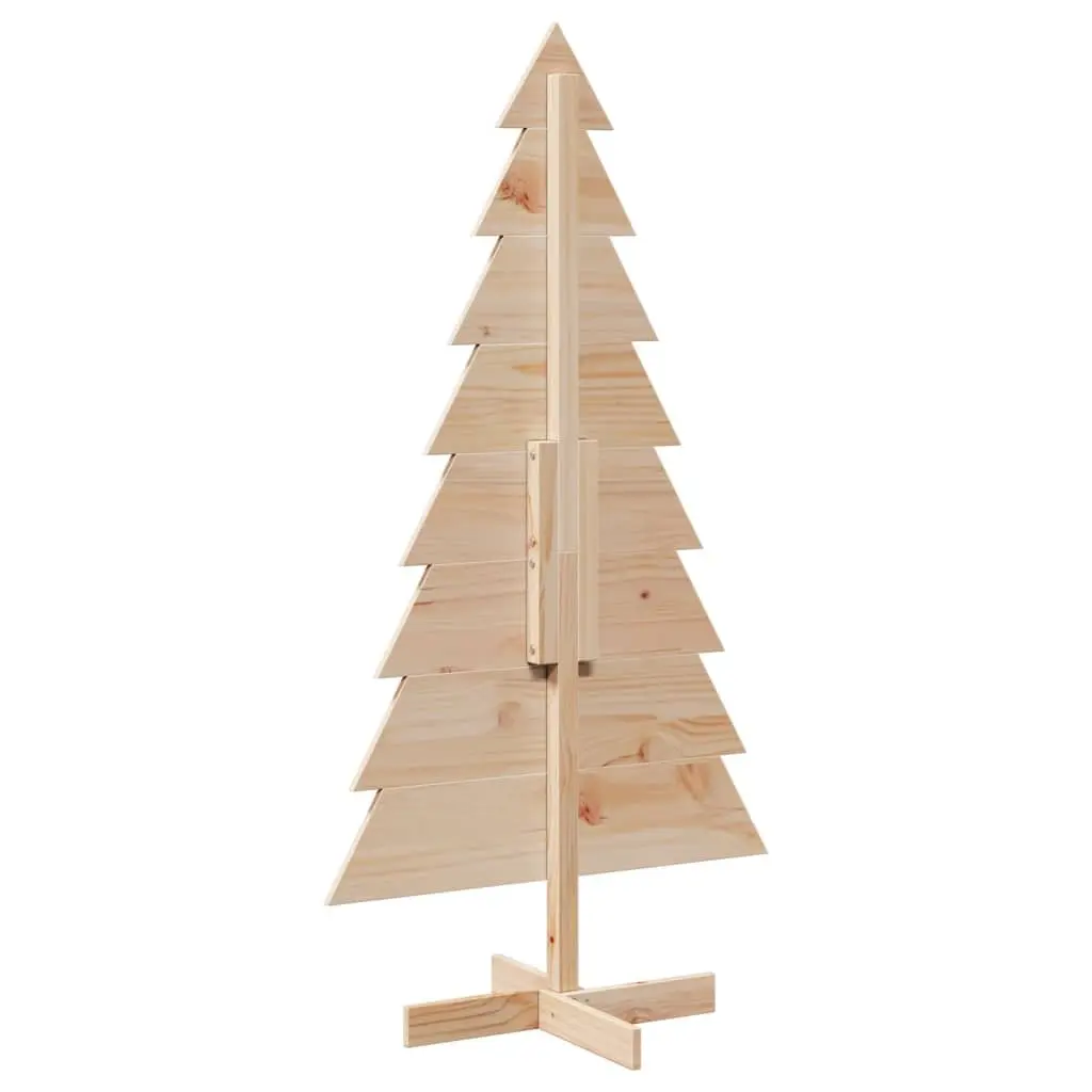 Pine Wooden Christmas Tree Decoration 150cm Rustic Solid Brown