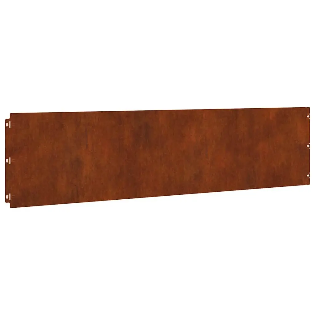 Lawn Edging Borders Flexible Brown Weathering Steel 25x103cm 20 Piece Set