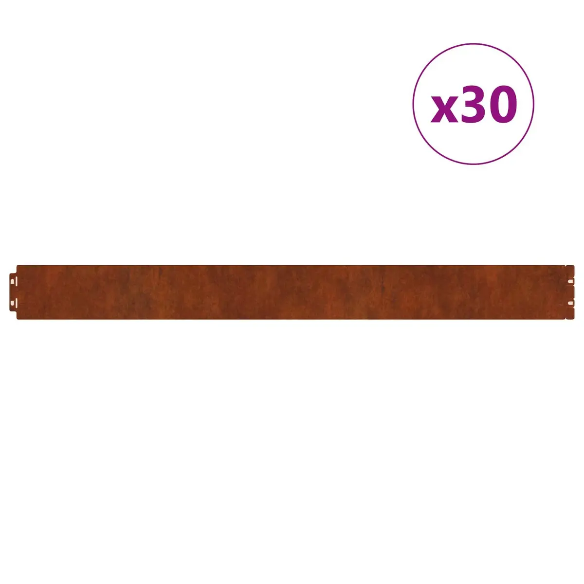 Garden Lawn Edging Border Steel Weathering 20x103cm Rusty Flexible 30 Piece