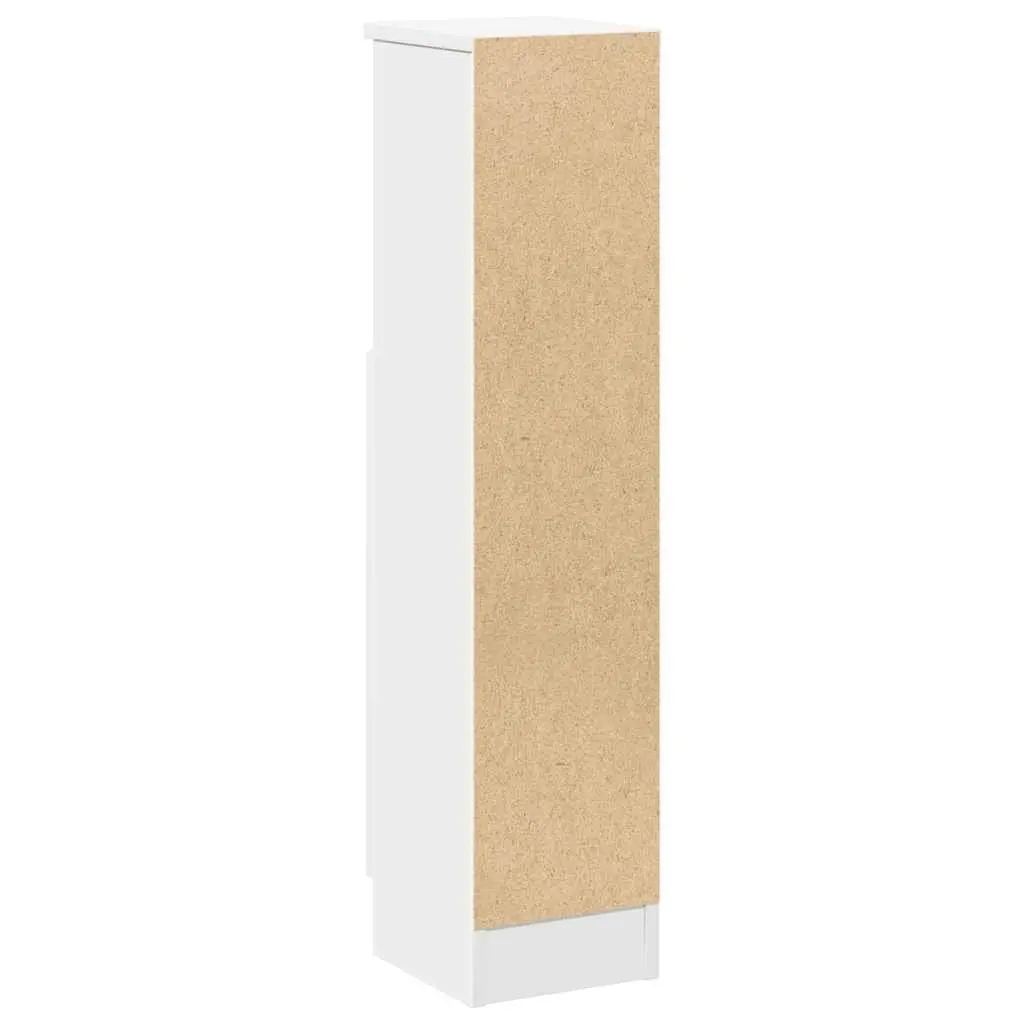 Bathroom Cabinet Engineered Wood 20.5 x 22 x 90 cm White with Toilet Roll Holder