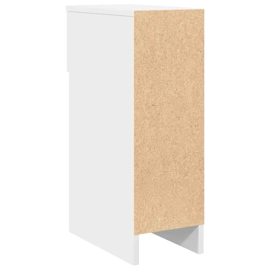 Bedside Cabinet Engineered Wood 20 x 36 x 60 cm White 2 Piece Bedroom Storage Nightstand Furniture