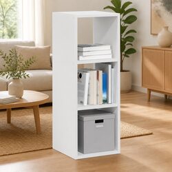 Practical White Stackable Bookcase for Any Room