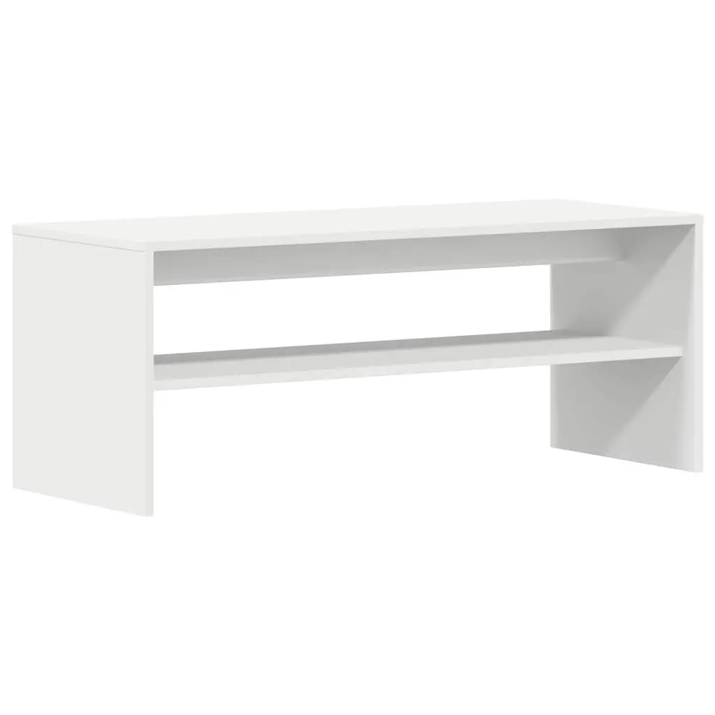 TV Cabinet Engineered Wood 100x40x40 cm White Storage Unit Living Room