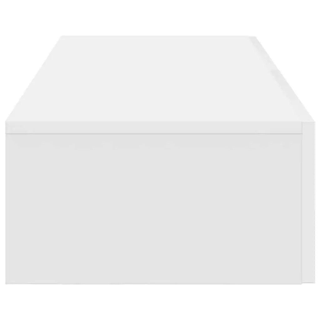 Wall Shelf Engineered Wood 60 x 26.5 x 15 cm White Floating Storage Cabinet with Drawers