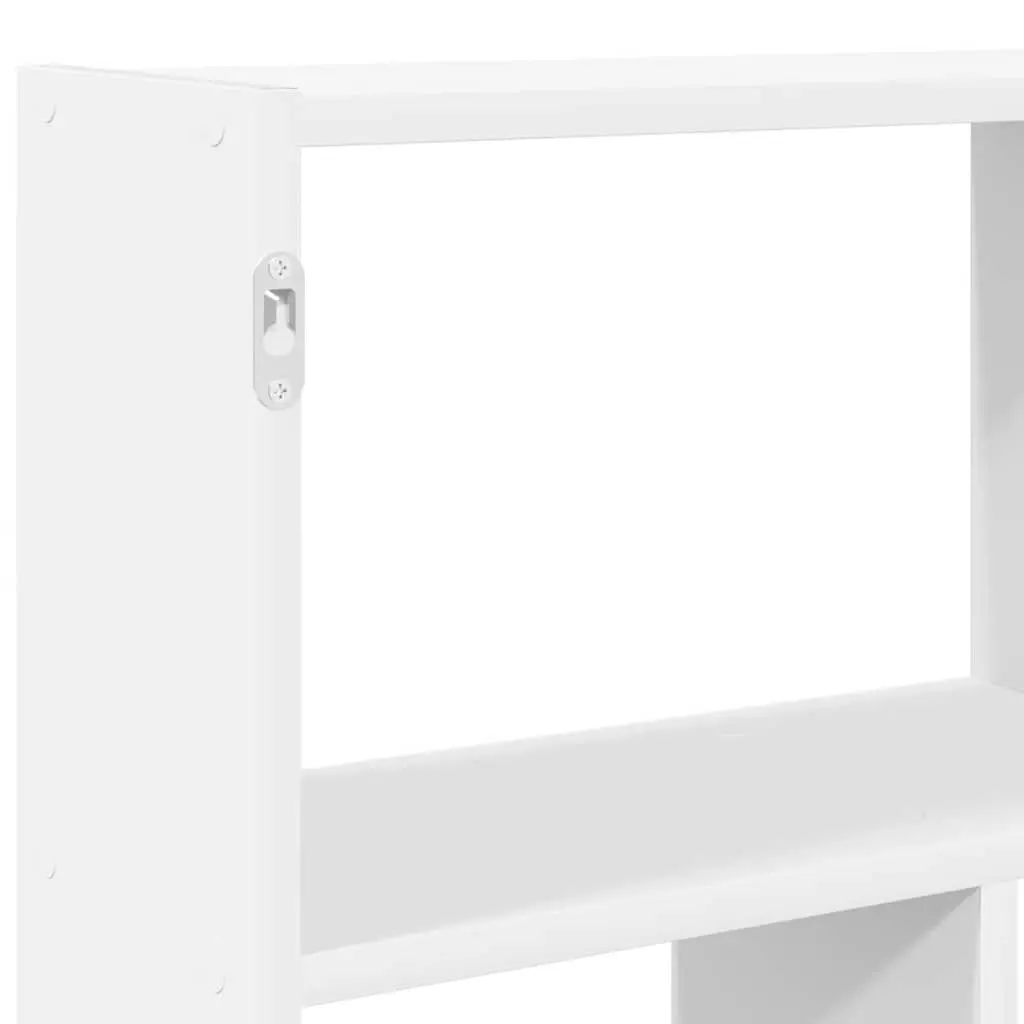 Wall-mounted shelf white engineered wood floating storage unit 12 compartments