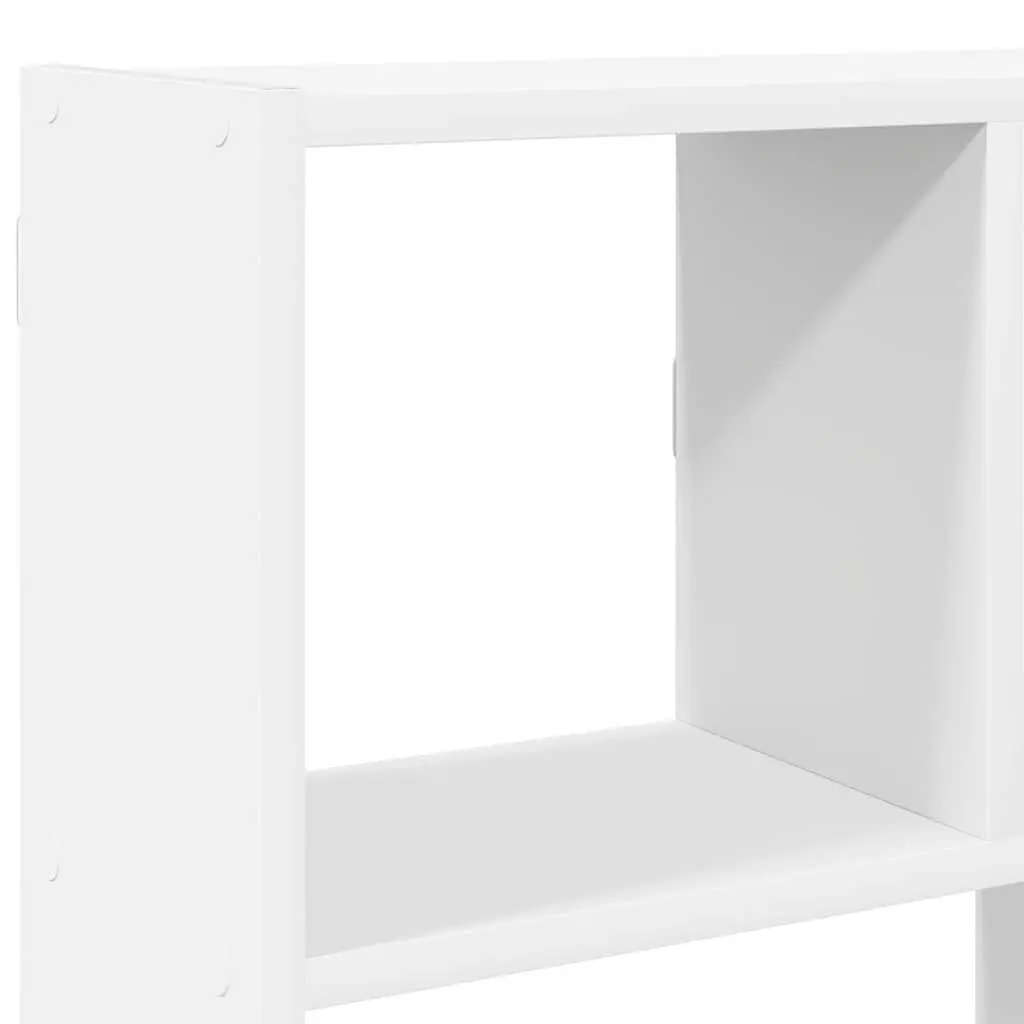 Wall-mounted shelf white engineered wood floating storage unit 12 compartments