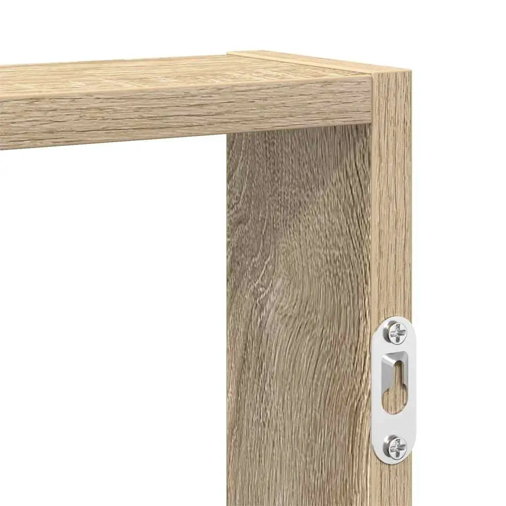 Wall Shelf Floating Engineered Wood 43 x 9 x 60 cm Brown Sonoma Oak Storage Organizer Home