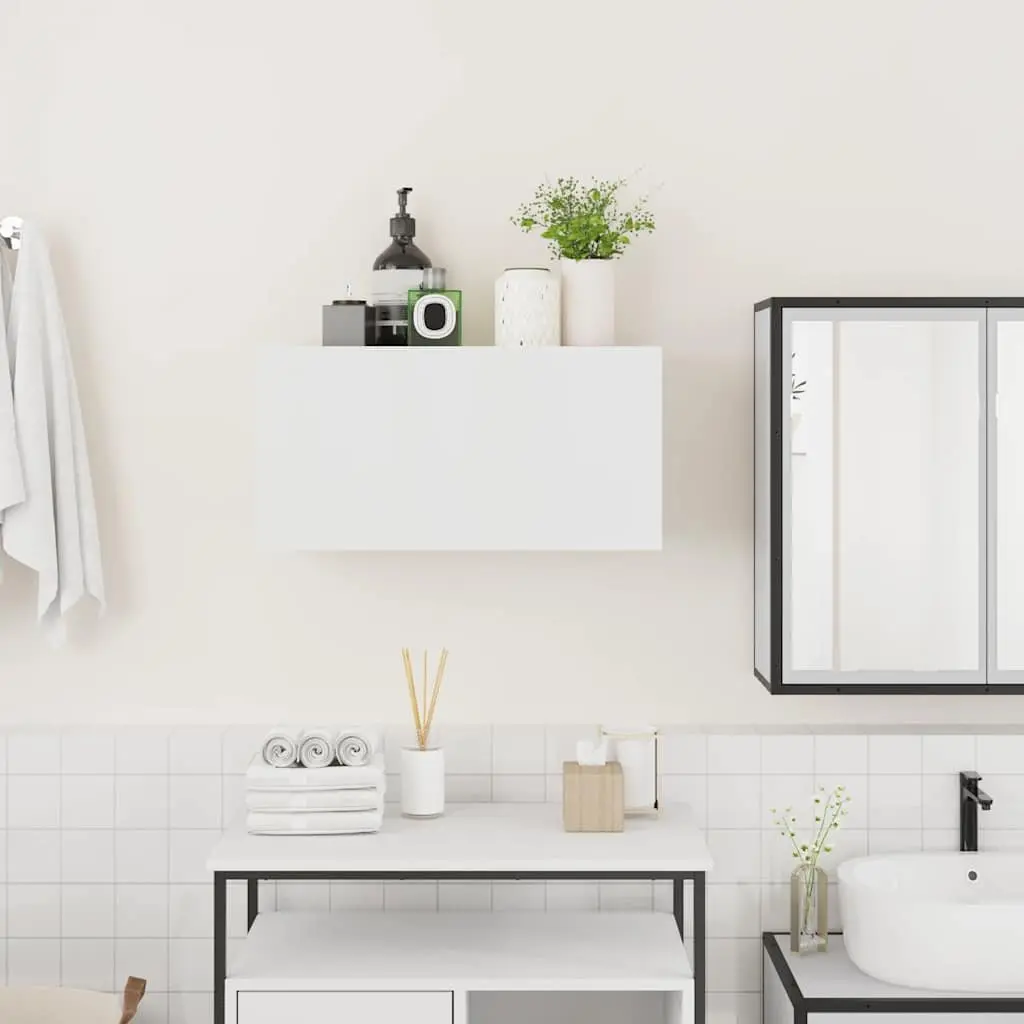 White Wall Cabinet for Bathrooms 60x25x30 cm