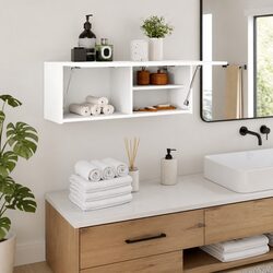Practical White Bathroom Wall Cabinet for Everyday Use 80x25x30cm